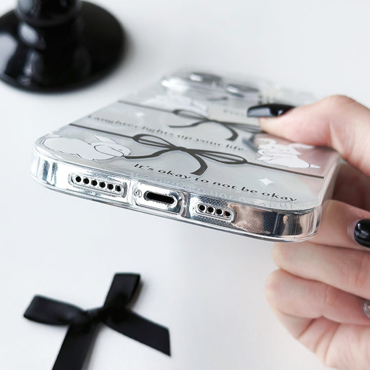 手機殼|iPhone15pro羽紗手機殼女12/13Pro大孔透明蘋果14 11適用「WL0096」24.07