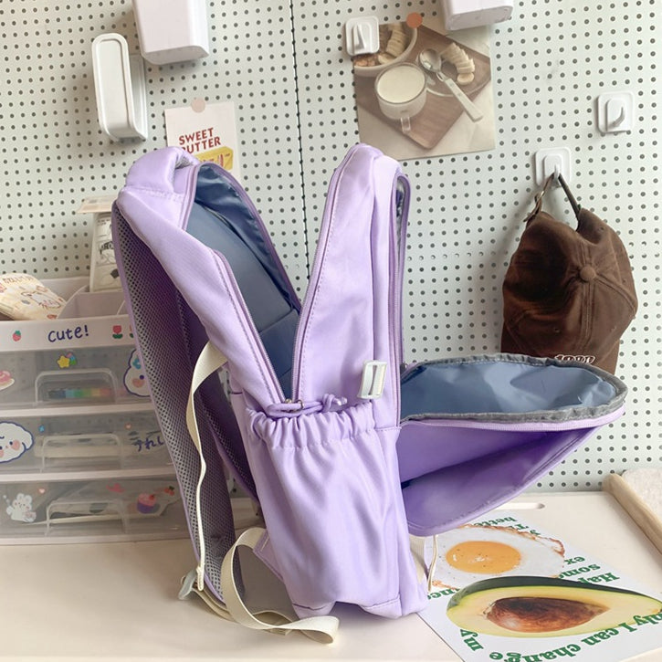致青春|大容量書包國中女生高中生日系學院風ins雙肩包秋冬可愛背包「8513-380」24.03-1