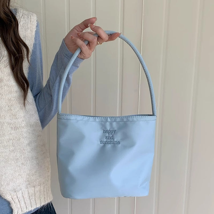 日韓流行|韓國小眾時尚高顏值通勤包刺繡尼龍腋下包休閒百搭包女托特手提包「9339#」24.06-4