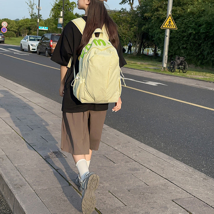 致青春|簡約百搭雙肩包輕便休閒旅行大容量戶外背包初高中生學生書包「125-130」25.07-5