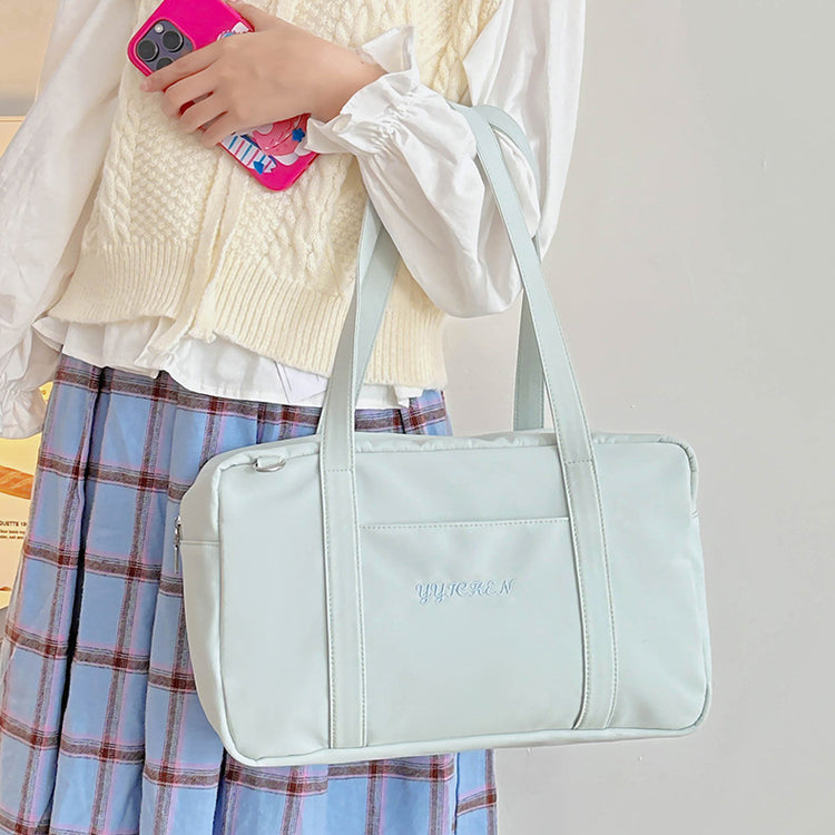 致青春|可愛痛包日系少女通勤百搭手提包大容量單肩包學院風透明包「654-23」24.10-2