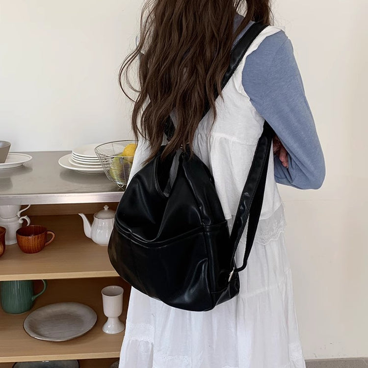 日韓流行|2024春季新款軟皮包女大容量三用通勤托特包多功能背包斜跨書包「9354#」24.04-5