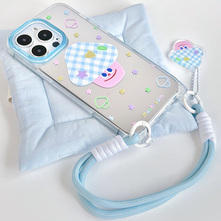 手機殼|蘋果15手機殼女款用12掛繩鏡面殼13pro適用iPhone14promax「WM0624」24.07
