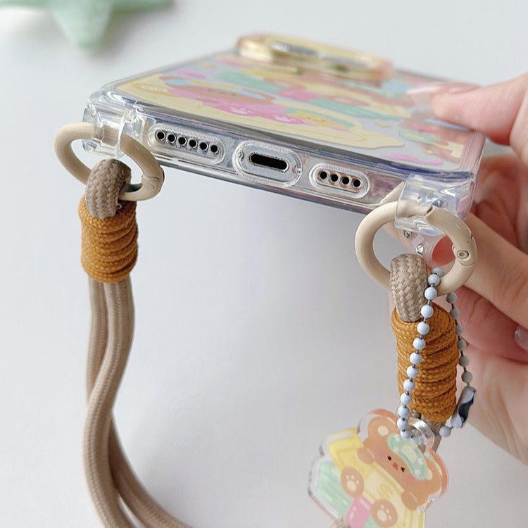 手機殼|13promax卡通11蘋果15手機殼女iPhone14pro適用12掛繩鏡面殼「WM0625」24.07