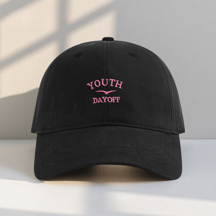 流行帽子|大頭圍顯臉小新款帽子女字母刺繡鴨舌帽加大加深寬帽檐棒球帽男潮「C5436」25.07-5