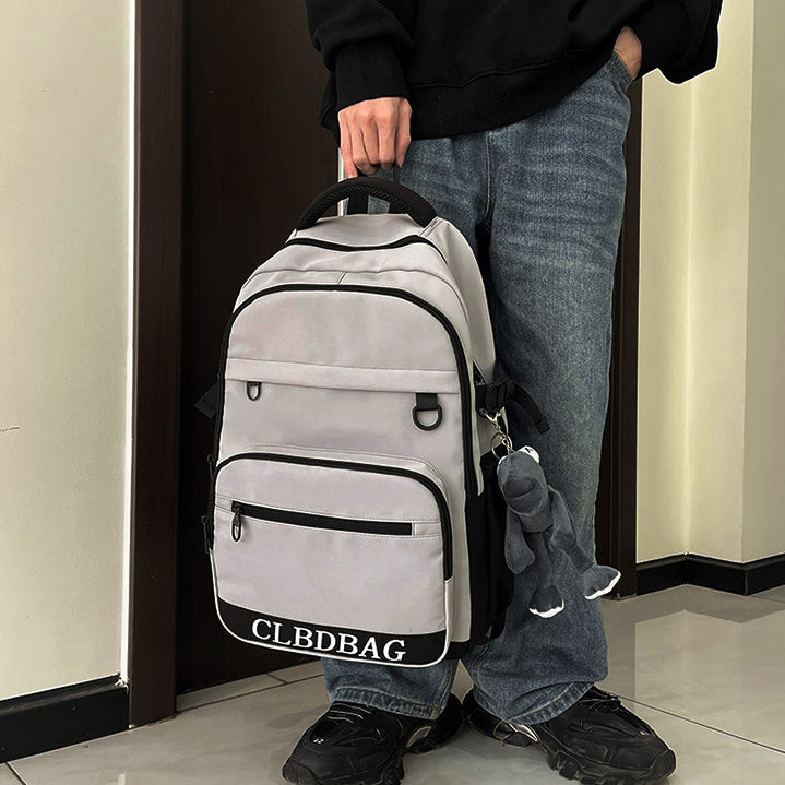 致青春|2024年新戶外旅行雙肩包韓版大容量國中生背包高顏值大學生書包男「9658-131」24.04-4