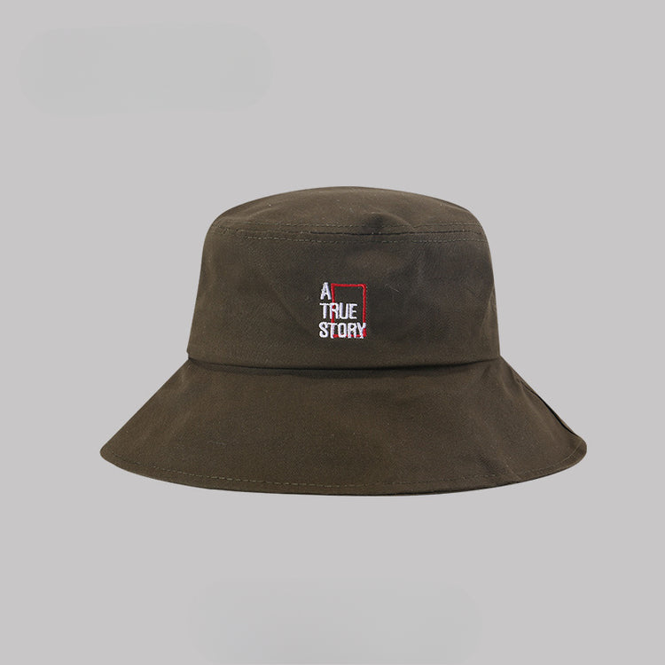 流行帽子|學生情侶帽子女韓版百搭字母刺繡漁夫帽日系簡約遮陽盆帽太陽帽男「C2485」25.04-2