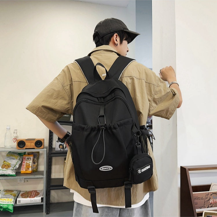 致青春|熱銷雙肩包附零錢小包女大學生國中生書包高中男大容量背包休閒旅行包電腦包「620-132」24.12-4