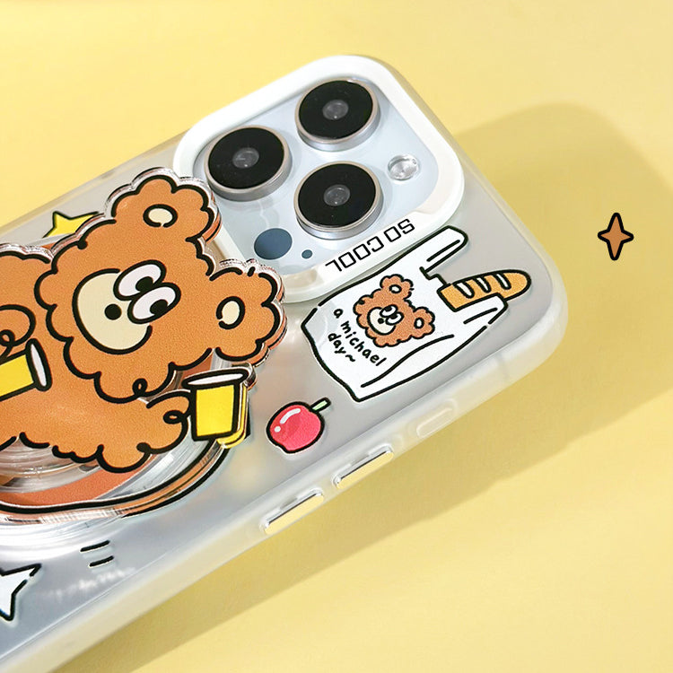 手機殼|蘋果16手機殼適用15Promax磁吸磨砂鐳射12支架iPhone14/13Pro「WMWM0075」25.01-2