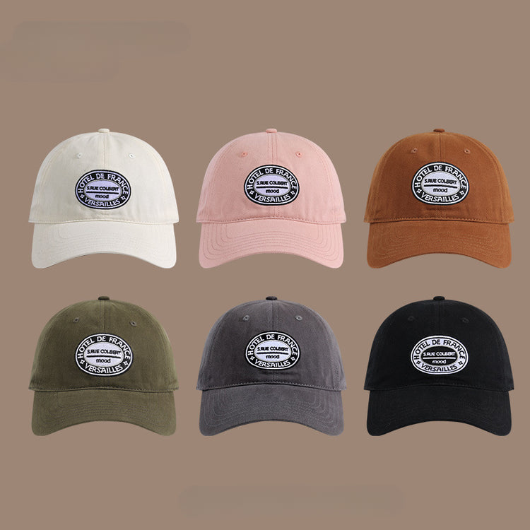 流行帽子|帽子女字母刺繡百搭棒球帽韓版遮陽學生情侶鴨舌帽戶外休閒防曬帽「C2702QC」25.08-1