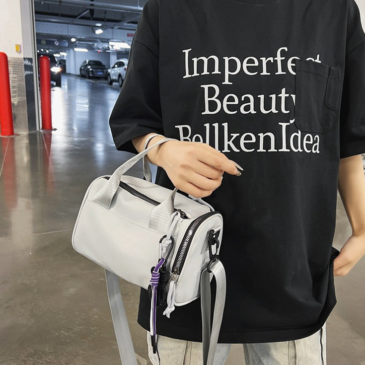 致青春|包包女包時尚牛津布小方包情侶休閒港風大容量單肩斜挎包「151-119」24.04-5