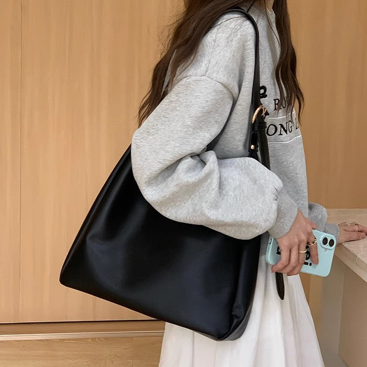 日韓流行 | 托特包包女2025新款大容量時尚質感單肩腋下包休閒百搭通勤斜挎包「9565#」25.04-2