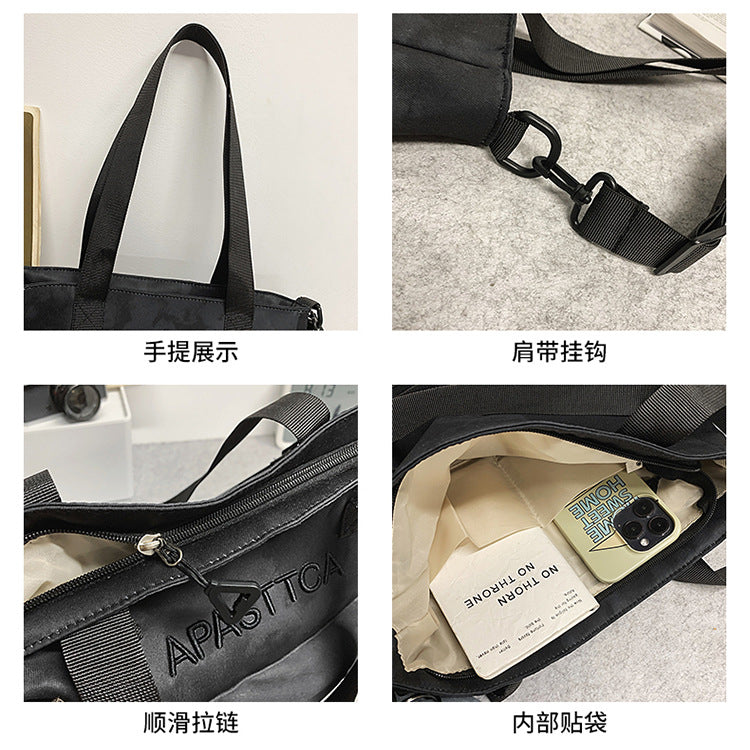 致青春 | 休閒簡約斜背包新款時尚純色質感單肩包小眾潮流百搭學生補習袋「273-124」25.08-2