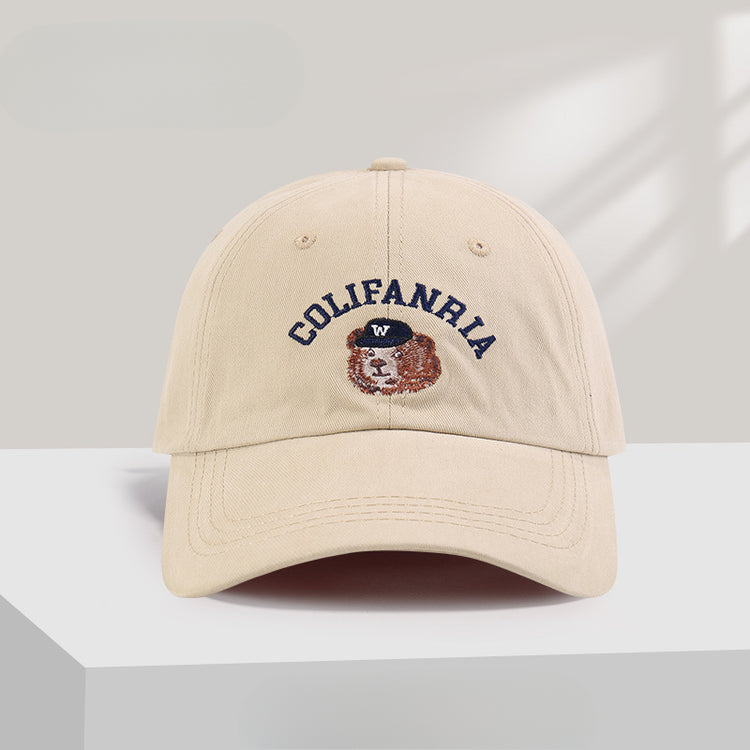 流行帽子|美式刺繡顯臉小小眾帽子女字母鴨舌帽百搭棒球帽情侶防曬遮陽帽男「C5261」25.05-2