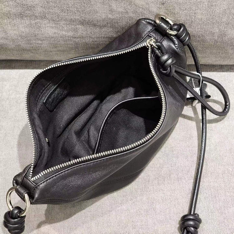 質感真皮|軟皮羊皮月牙包女包2024新款歐洲站真皮休閒斜背餃子包百搭單肩包「3300」24.04-2