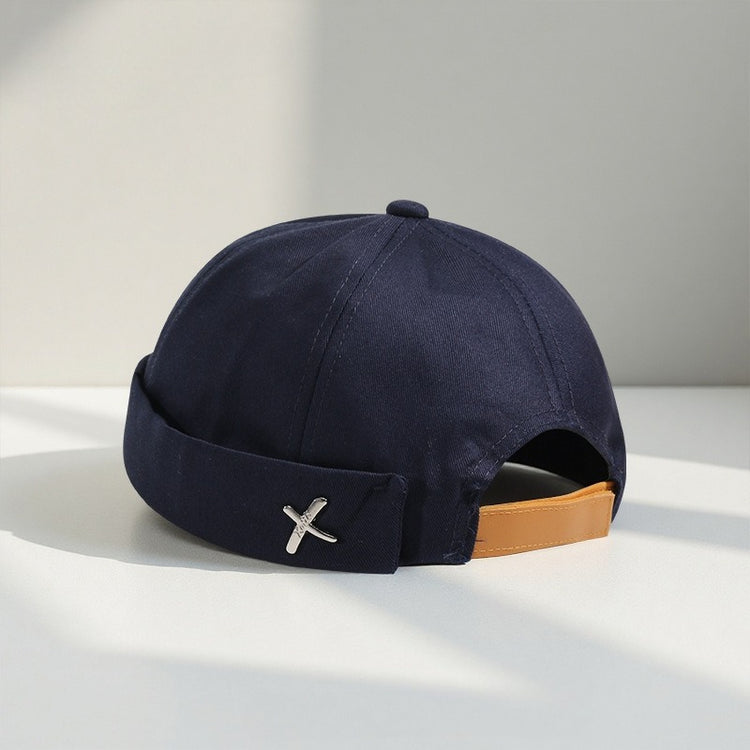 流行帽子|帽子男瓜皮帽日系地主帽韓版街頭潮人嘻哈帽無檐女雅痞時尚地痞帽「C2584」25.09-3