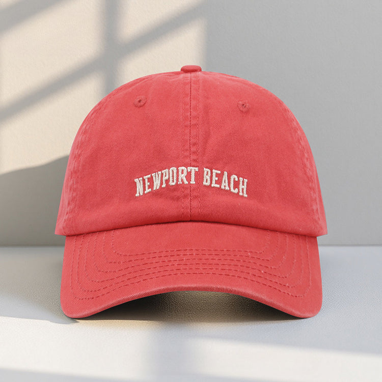 流行帽子|字母刺繡帽子女戶外百搭休閒鴨舌帽美式潮牌顯臉小遮陽棒球帽男潮「C2529QC」25.08-1