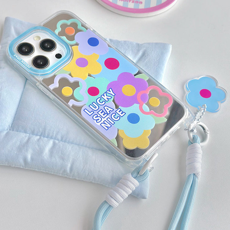 手機殼|掛繩鏡面殼13promax日韓蘋果15手機殼iPhone14pro適用12批發「WM0632」24.07