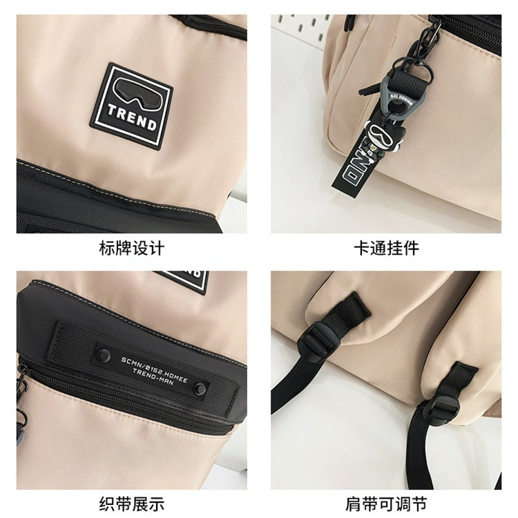 致青春 | 潮酷雙肩包男韓版休閒旅行背包大容量通勤背包百搭簡約學生書包「8820-132」24.11-3