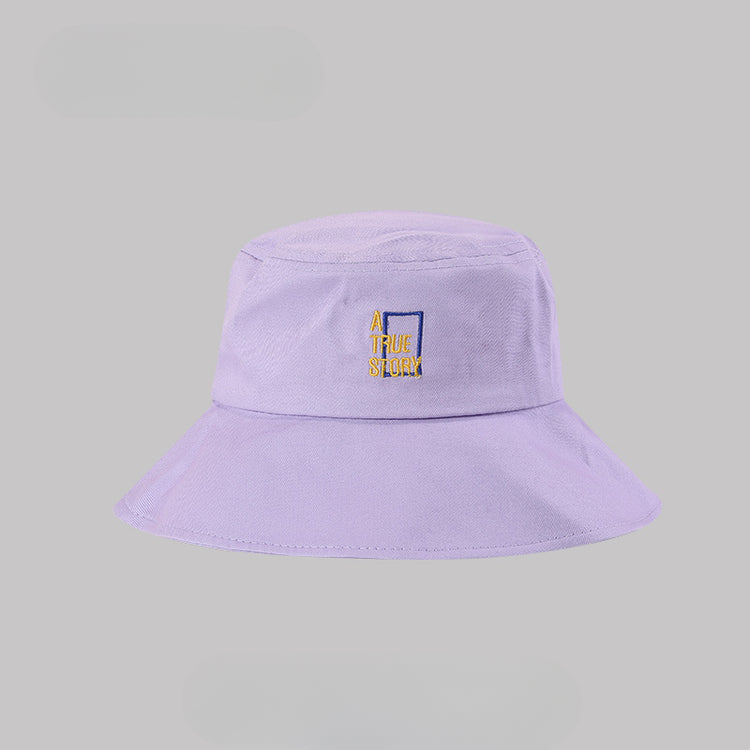 流行帽子|學生情侶帽子女韓版百搭字母刺繡漁夫帽日系簡約遮陽盆帽太陽帽男「C2485」25.04-2