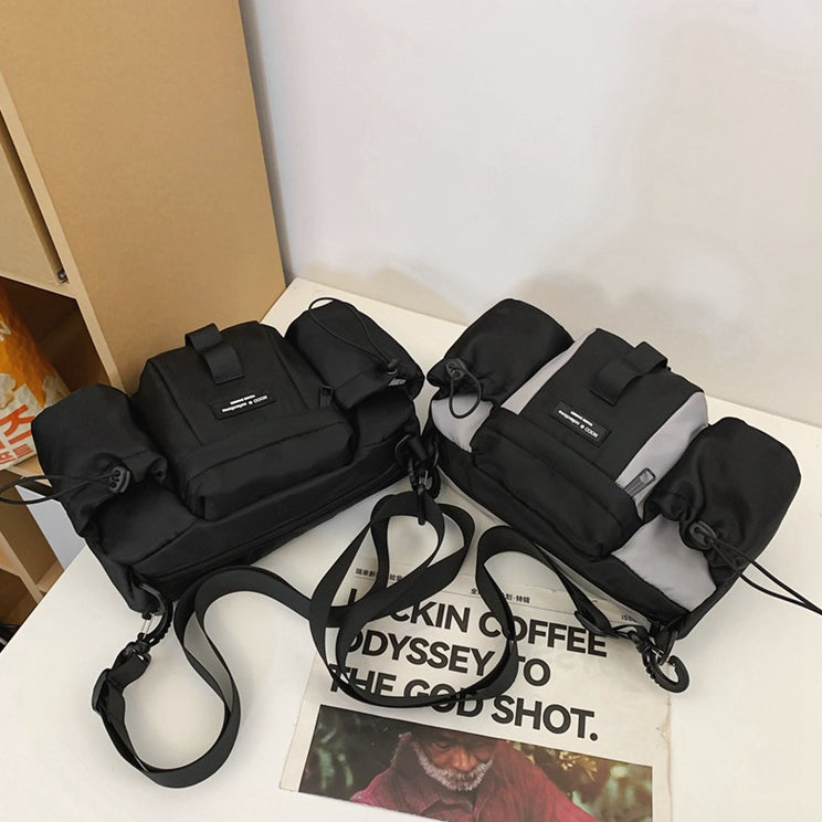 致青春|運動工裝多口袋尼龍包潮流時尚百搭單肩包休閒旅遊出差通勤斜挎包「7009-126」24.05-2