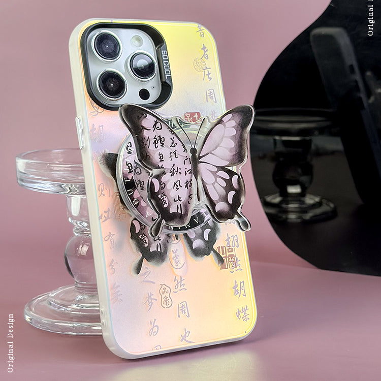 手機殼|iPhone15適用蘋果13手機殼磁吸磨砂鐳射P70支架華為mate60Pro「LR0864」24.07