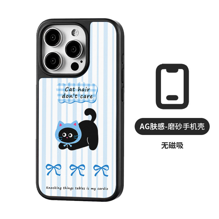 手機殼|iPhone16手機殼12適用15卡通14蘋果13Promax磁吸AG磨砂碳纖紋「WYB2010」25.05-1