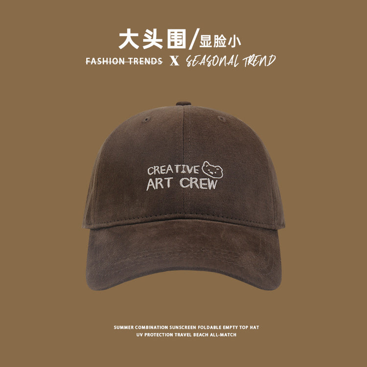 流行帽子|韓系早春大頭圍棒球帽女2025新款加大加深顯臉小遮陽帽運動鴨舌帽「C4897」25.01-1