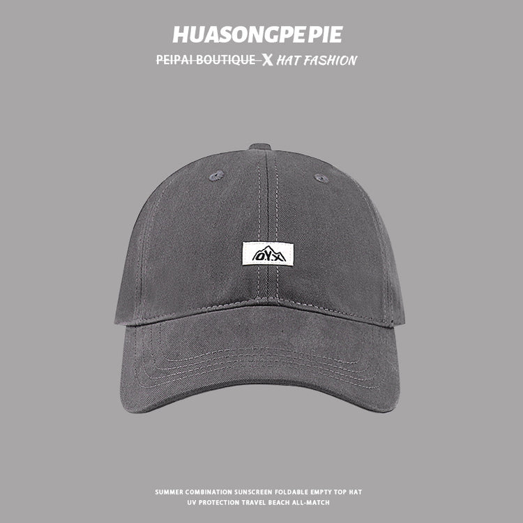 流行帽子|貼布小山棒球帽男女顯臉小百搭遮陽帽出行旅遊防紫外線軟頂鴨舌帽「C3595」24.01-2