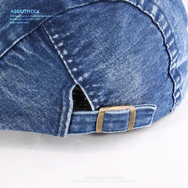 流行帽子|日系牛仔前進帽子男潮牌時尚街頭畫家帽英倫風文藝復古報童帽子女「C4108」25.08-3