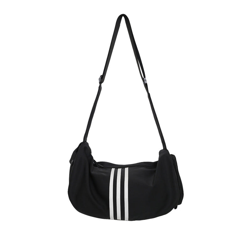 致青春|新款運動健身包尼龍簡約斜背包女防水大容量吐司包旅行單肩包「6828-118」24.09-2