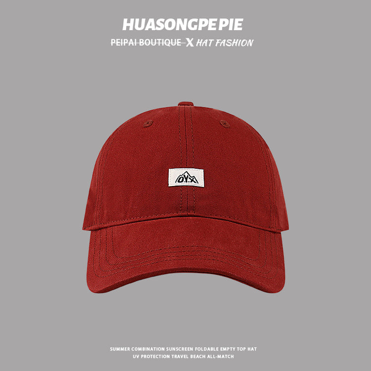 流行帽子|貼布小山棒球帽男女顯臉小百搭遮陽帽出行旅遊防紫外線軟頂鴨舌帽「C3595」24.01-2