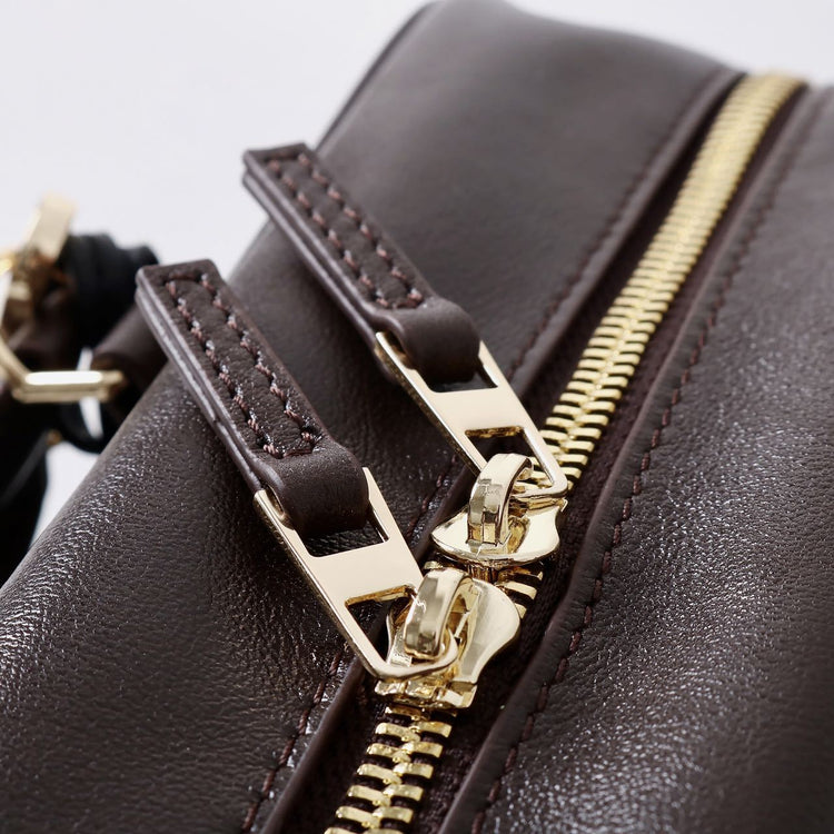 質感真皮|冬季新款保齡球包波士頓包手提包包女枕頭包百搭小方包單肩斜挎包「3660」24.11-4