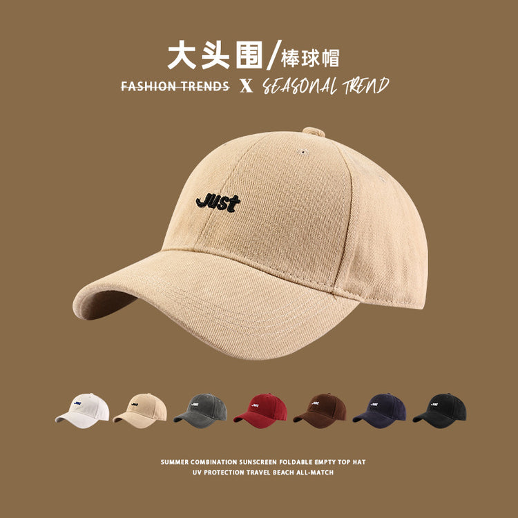 流行帽子|帽子加大加深寬帽檐棒球帽男女同款百搭大頭圍鴨舌帽運動遮陽潮「C4424」24.09-3