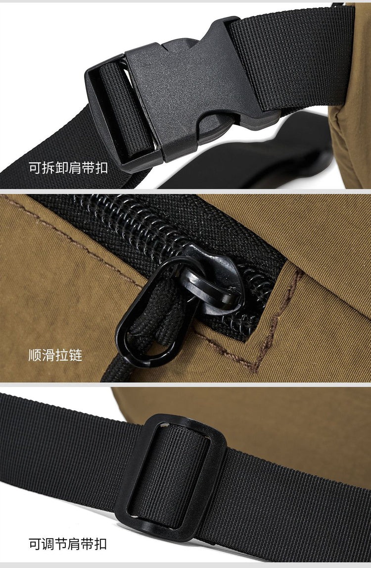 致青春 | 爆款日常通勤輕便胸包時尚休閒簡約單肩包潮男純色斜挎包「321-115」25.09-1