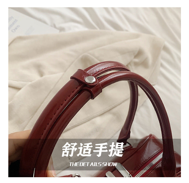 日韓流行 | 褶皺蝴蝶結單肩腋下包包女2024新款手提枕頭包保齡球包時尚通勤包「9497#」24.11-3