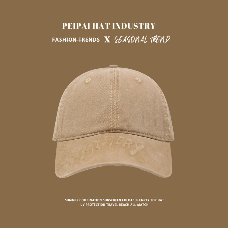 流行帽子|早春新款棒球帽子女純棉軟頂寬檐顯臉小遮陽帽學生穿搭鴨舌帽子男「C4883」24.12-5