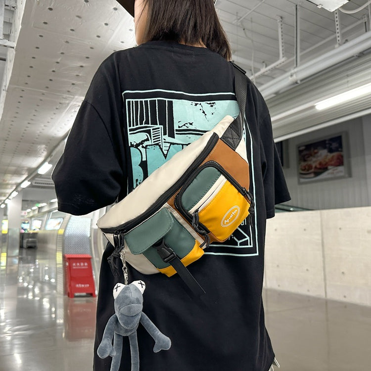 致青春|腰包休閒運動男生外出斜跨胸包新款潮牌輕便女生斜跨胸包「188-188」24.07-1