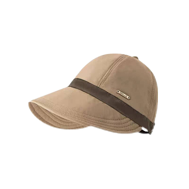 流行帽子|夏露思同款遮陽漁夫帽子女可掛口罩顯臉小出行鴨舌帽速乾馬術帽「C5014」25.02-3