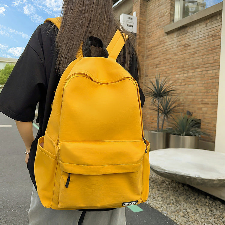 致青春|韓版ins大容量校園簡約時尚純色書包女大學生國中高中生雙肩背包「6062-128」25.07-4