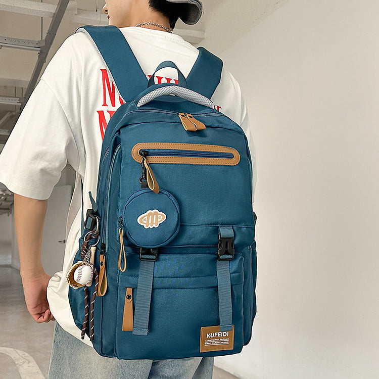 致青春|書包男大學生日系休閒旅行雙肩包輕便百搭大容量初高中生電腦背包「9050-138」25.09-4