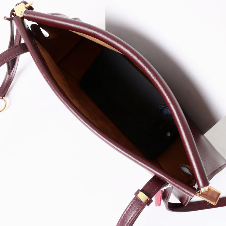 質感真皮|2025新款牛皮腋下復古法式法棍夾子包小眾設計極簡風通勤簡約包「3336」25.06-2