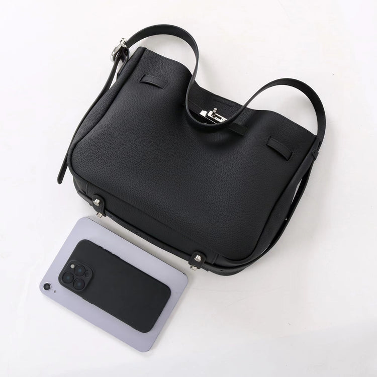 質感真皮|2025新款頭層牛皮高級感單肩斜背手提水桶包大容量小眾百搭「OS53088」25.11-1