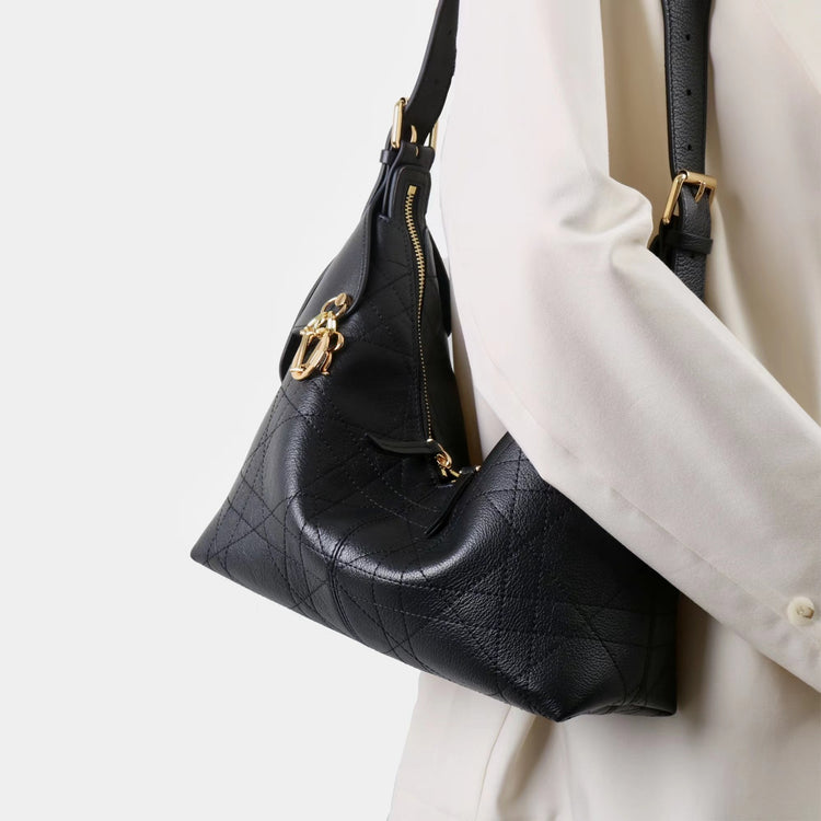 質感真皮|2025新褶皺羊皮藤格紋手提包時尚休閒優雅單肩腋下通勤高級感包「X3820D3819」25.10-1