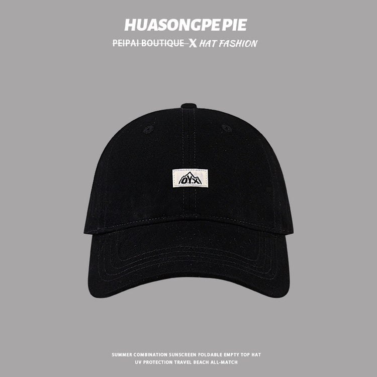 流行帽子|貼布小山棒球帽男女顯臉小百搭遮陽帽出行旅遊防紫外線軟頂鴨舌帽「C3595」24.01-2