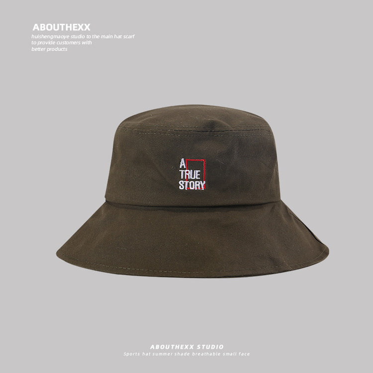 流行帽子|學生情侶帽子女韓版百搭字母刺繡漁夫帽日系簡約遮陽盆帽太陽帽男「C2485」25.04-2