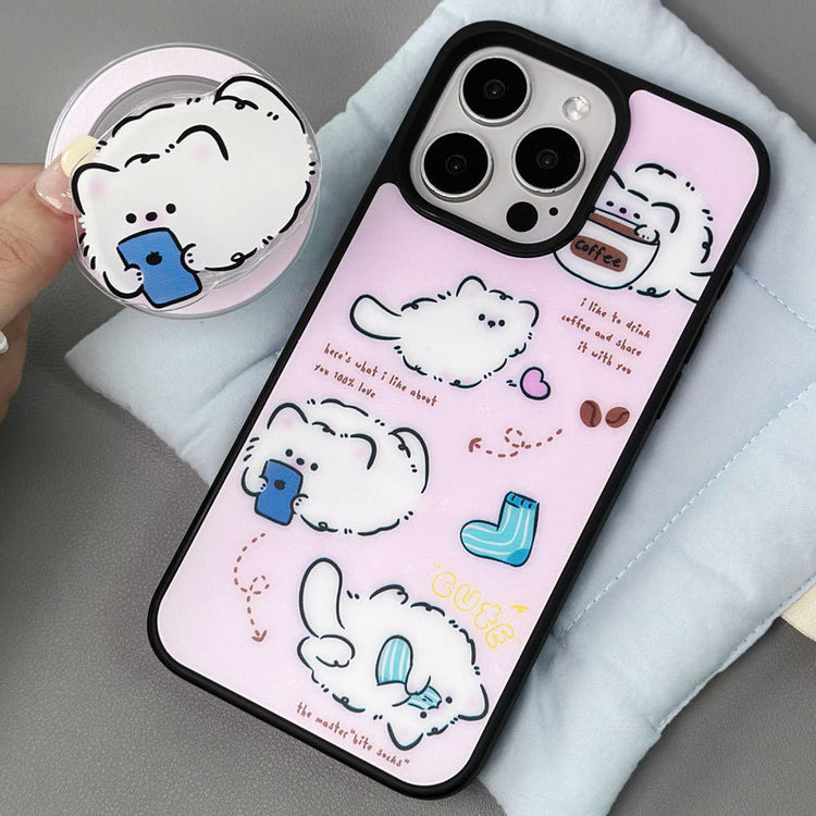 手機殼|蘋果16手機殼14Promax磁吸支架iPhone15磁吸磨砂黑框殼適用12「LR0981」
