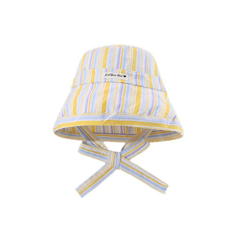 流行帽子|2025新款遮陽防曬帽子女休閒百搭漁夫帽防紫外線顯臉小綁帶太陽帽「C5286A」25.06-1