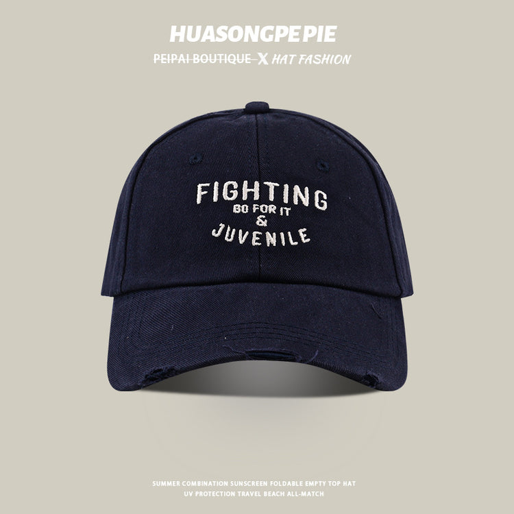 流行帽子|帽子春秋女百搭顯臉小遮陽帽學生百搭防紫外線防曬帽破洞棒球帽男「C3644」24.02-1