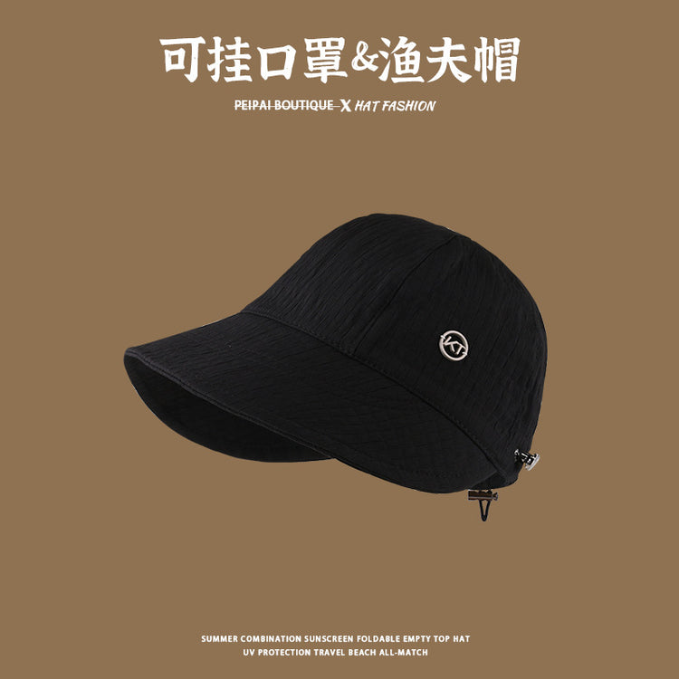 流行帽子|帽子夏季女防曬帽明星同款百搭遮陽帽趙露思同款華夫格漁夫帽百搭「C3934」24.05-2